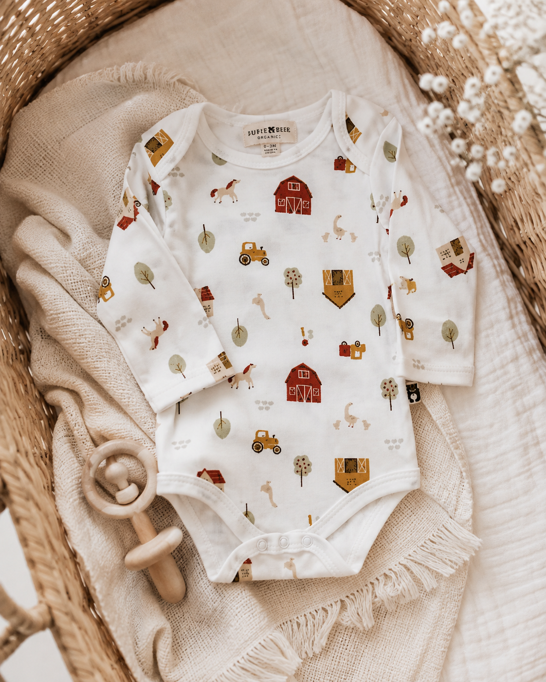 Rabbit + Bear Farm Onesie