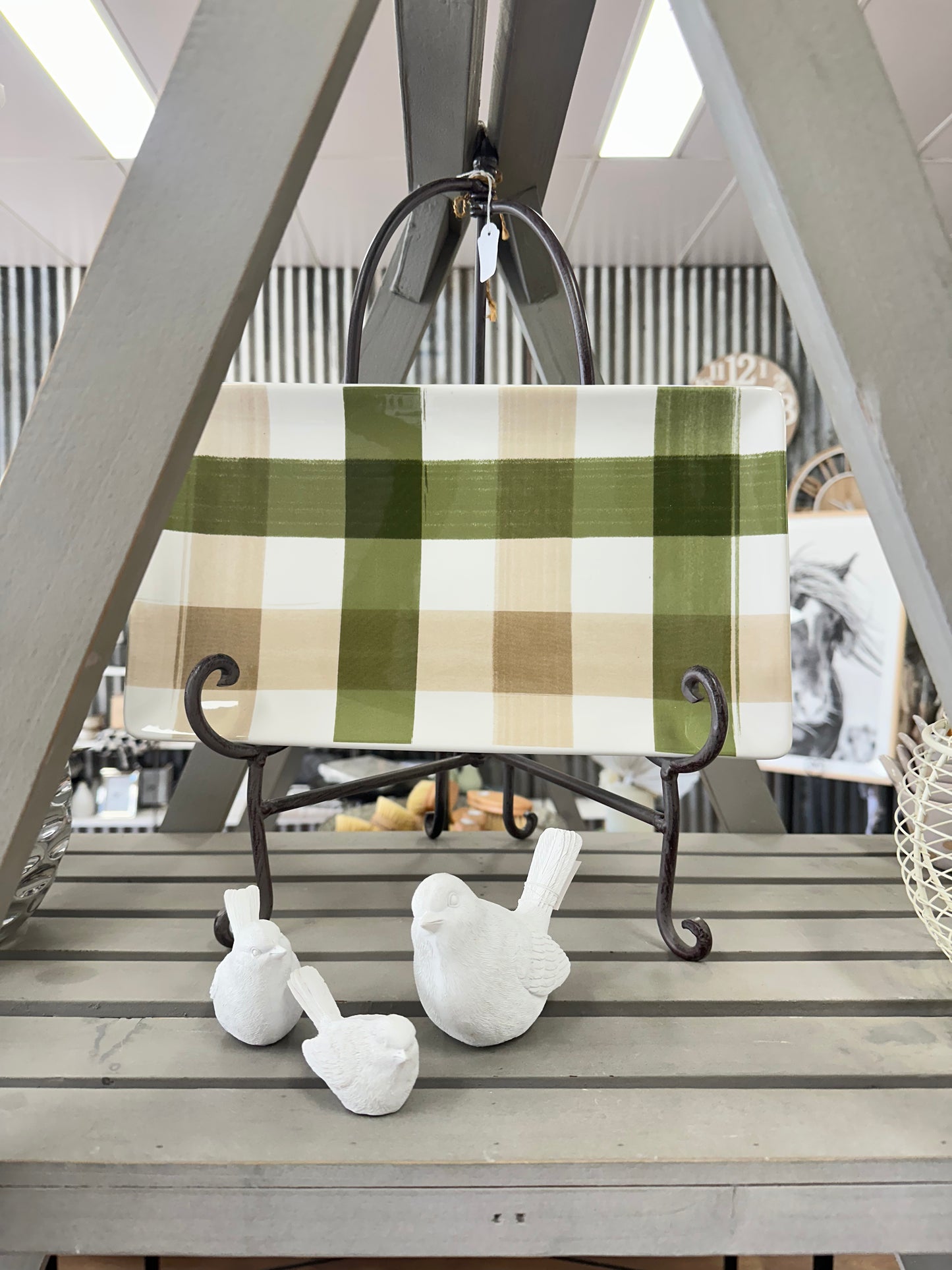 Manor Gingham Platter