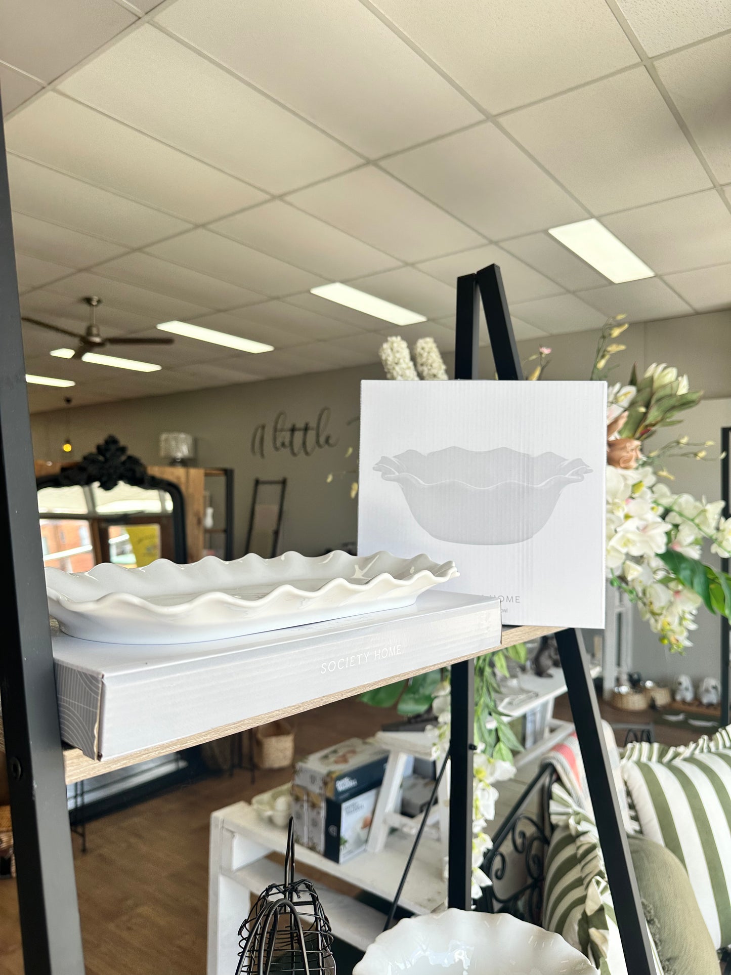 White Macy Oval Platter