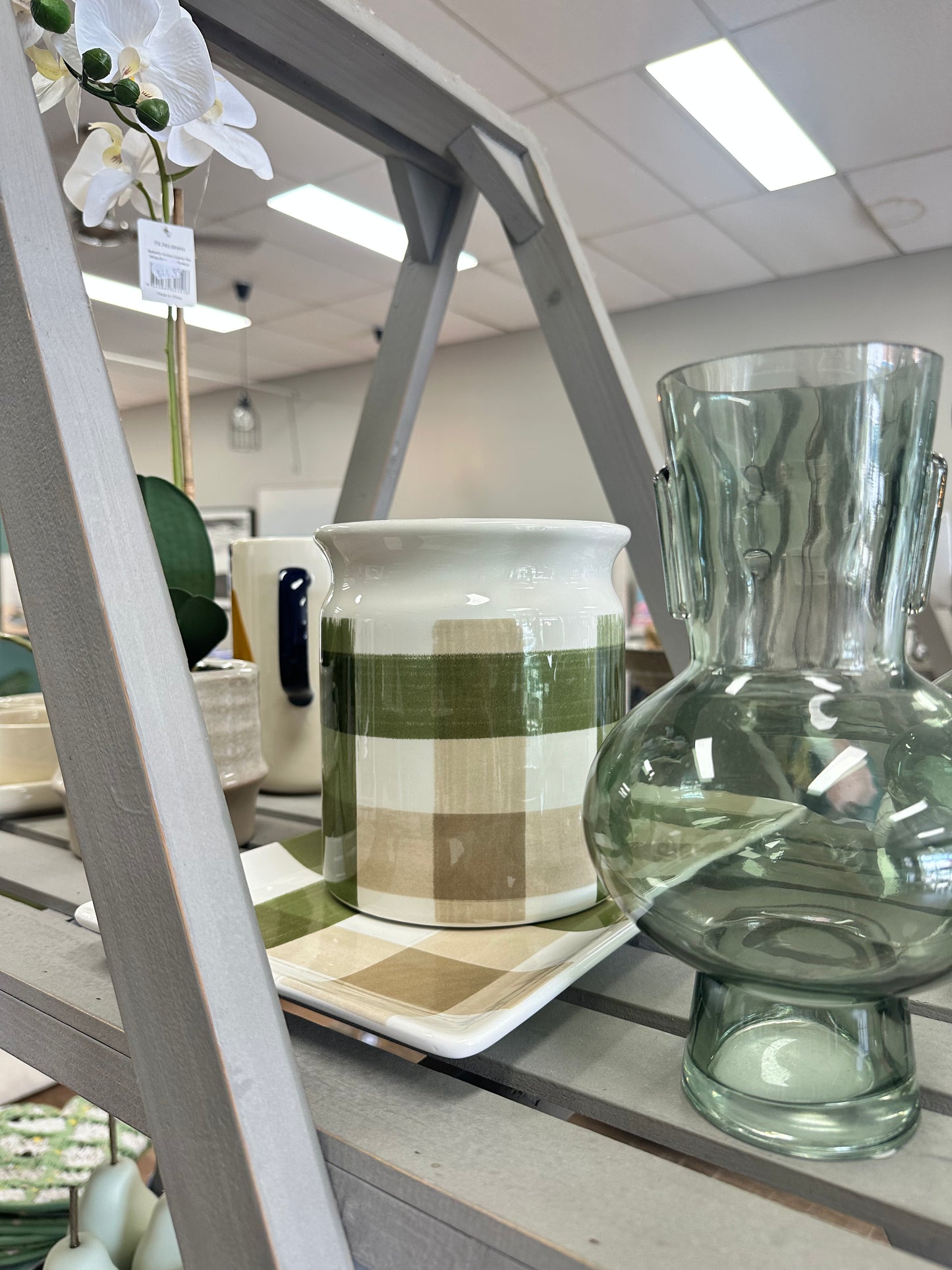 Manor Gingam Utensil Holder