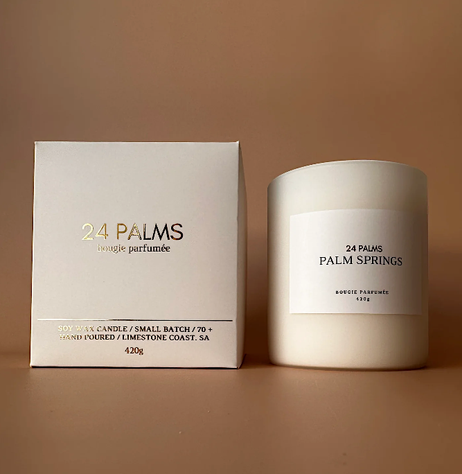 24 Palms Palm Springs Candle