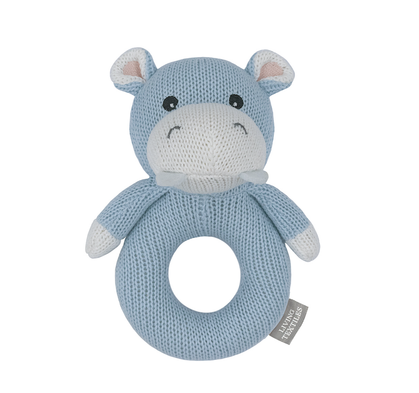 Henry the Hippo Knitted Rattle