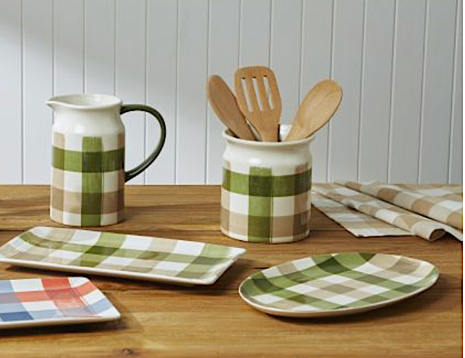 Manor Gingam Utensil Holder