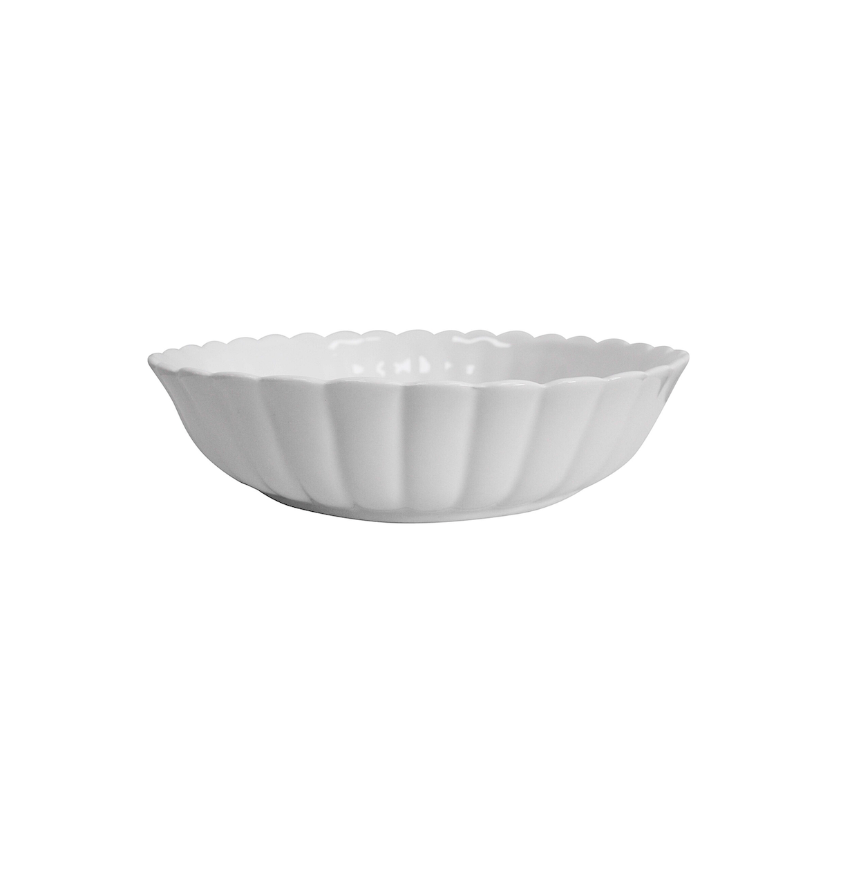 White Belle Scalloped Bowl
