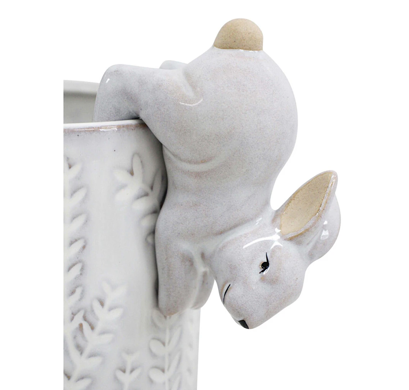 White Pot Sitter Rabbit