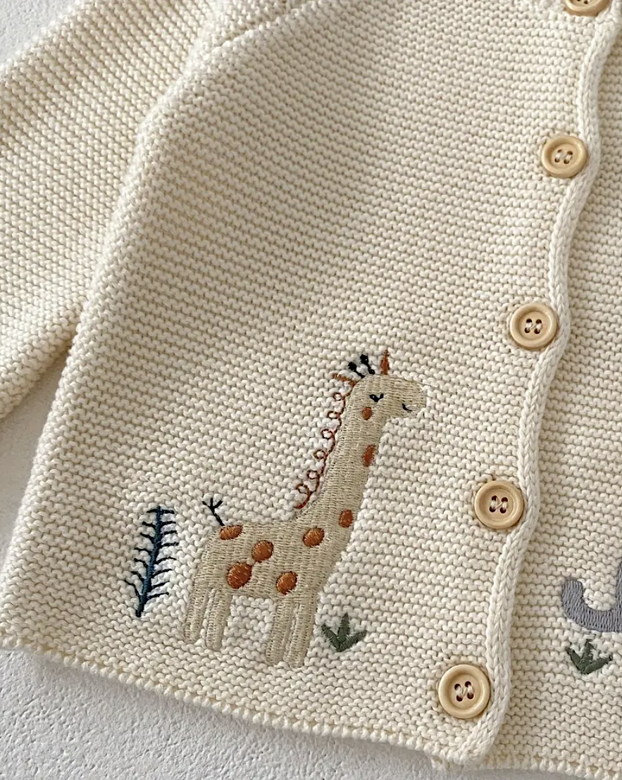 Animal Cream Cardigan