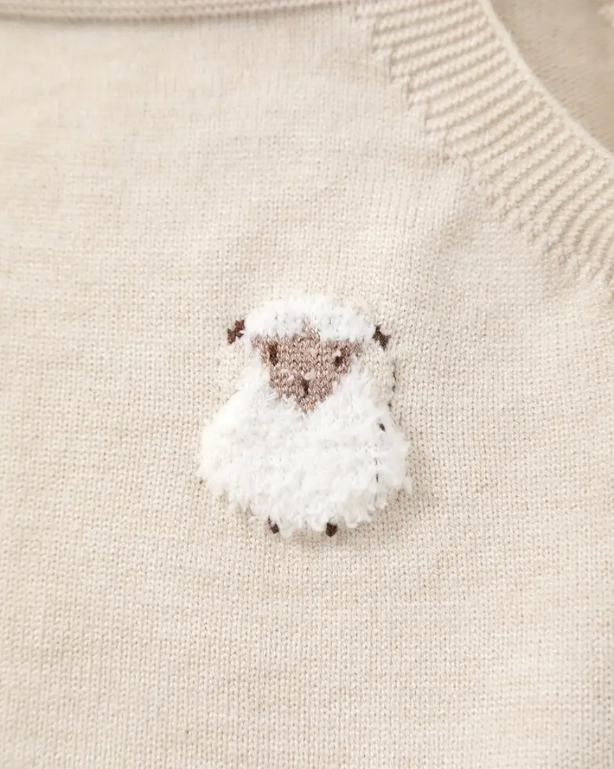 Sheepy Knitted Romper