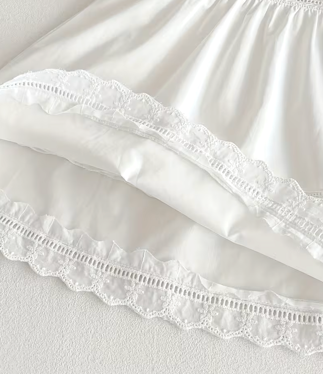 Smocked White Baby Dress