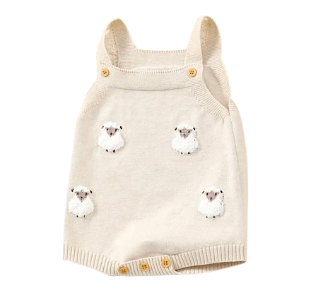Sheepy Knitted Romper