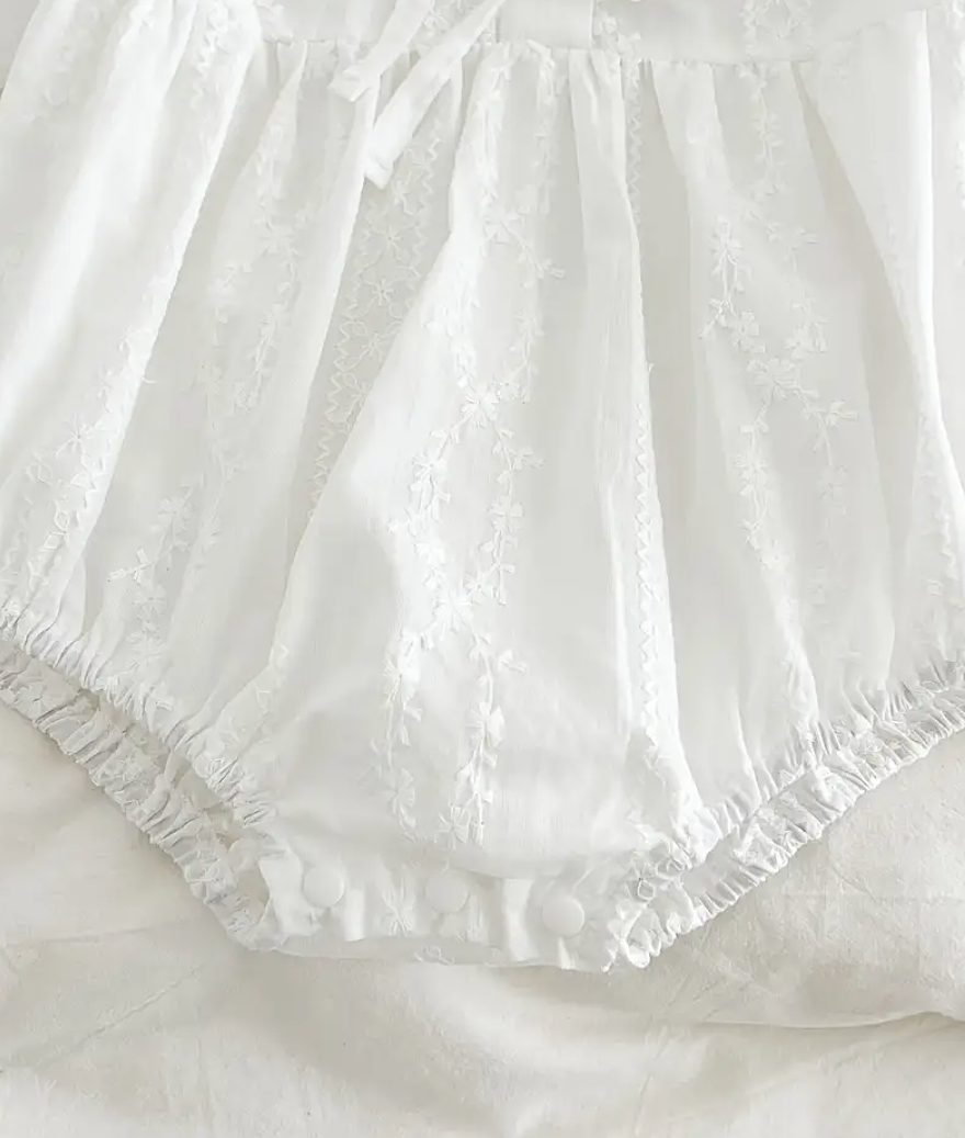 White Peter Pan Romper