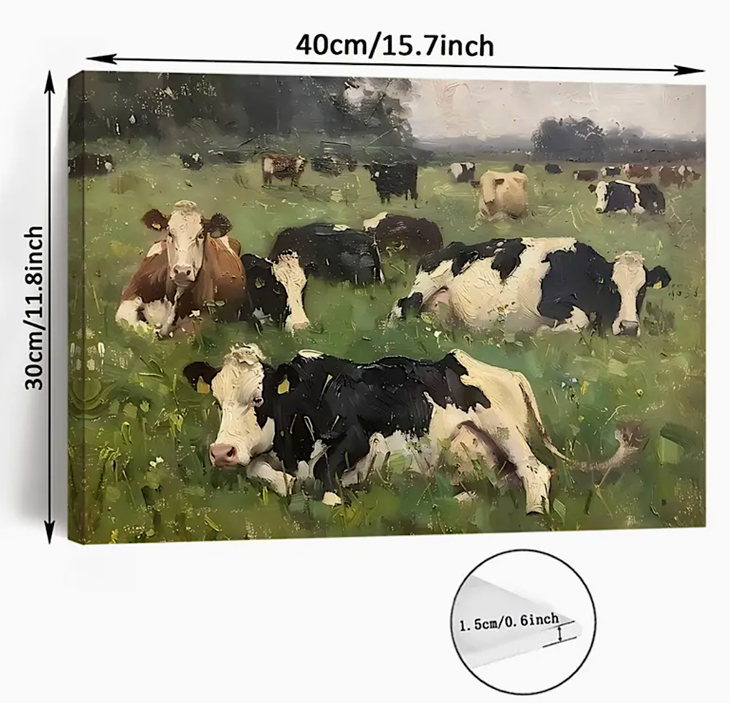 Dairy Cows Canvas Print