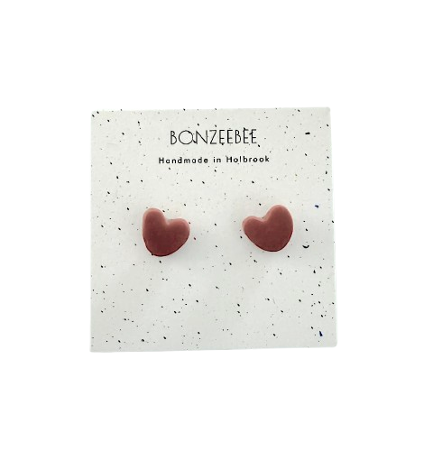 Bonzeebee Brown Heart Earrings