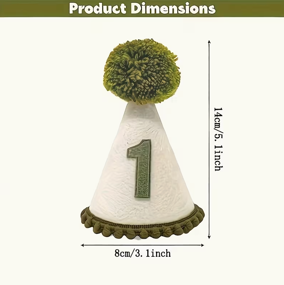 Green 1st Birthday Hat