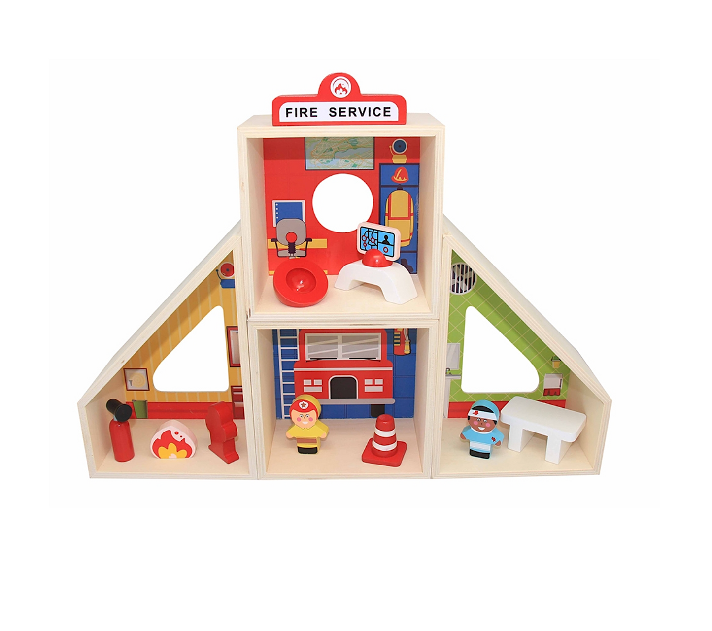 Fire Station Wooden Set