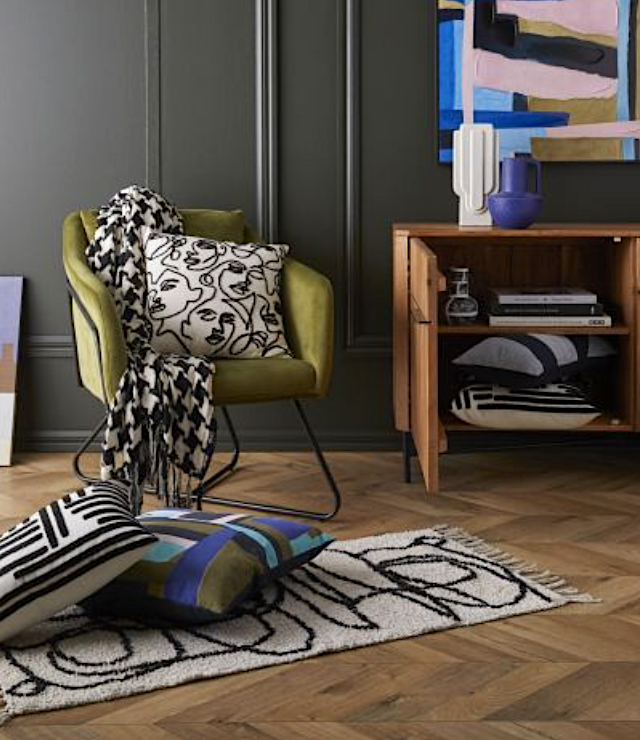 Mono Throw Blanket