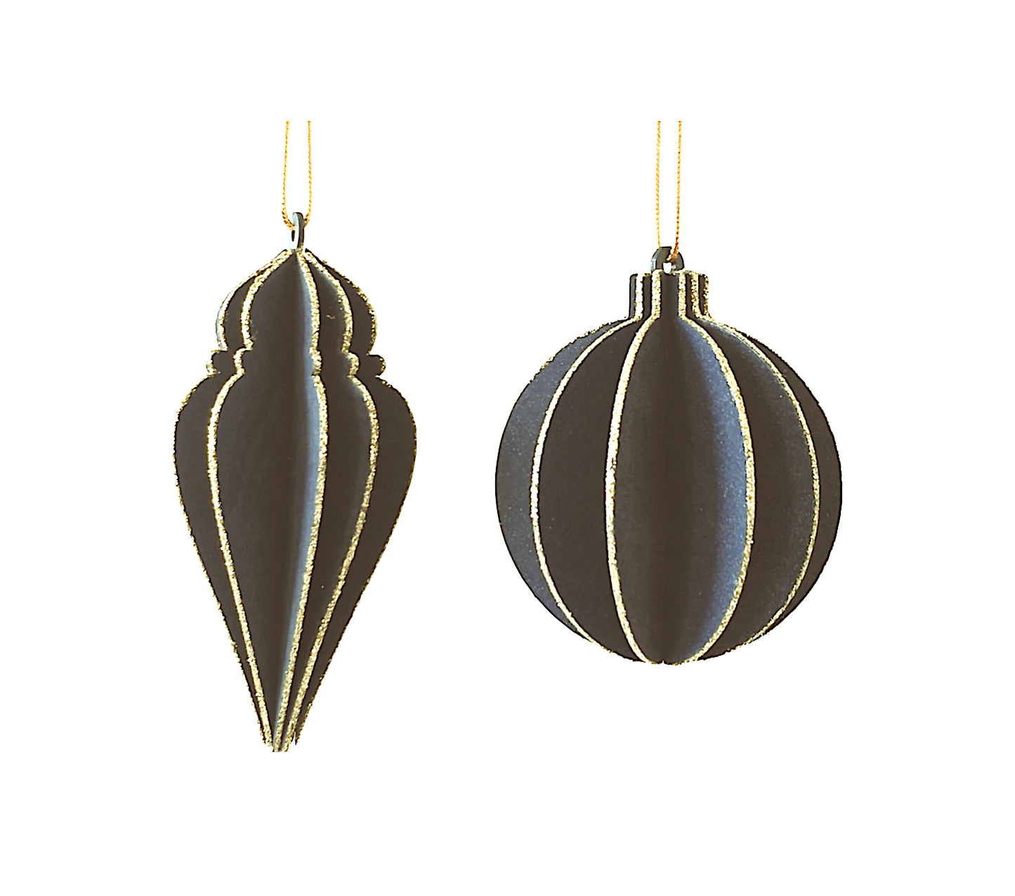 Light Blue Fan Cone Or Ball Ornament