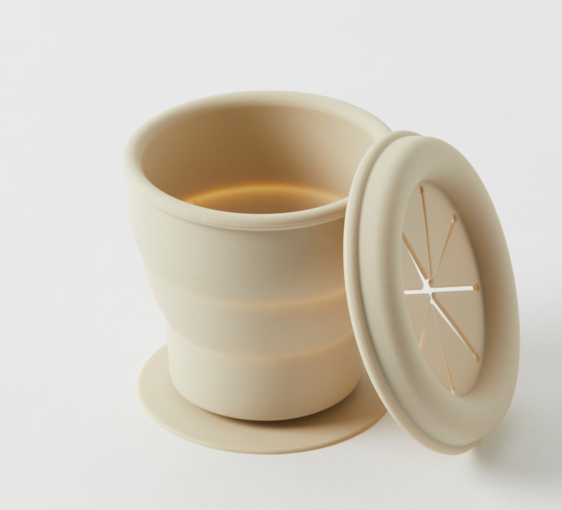 Almond Silicone Collapsible Snack Cup