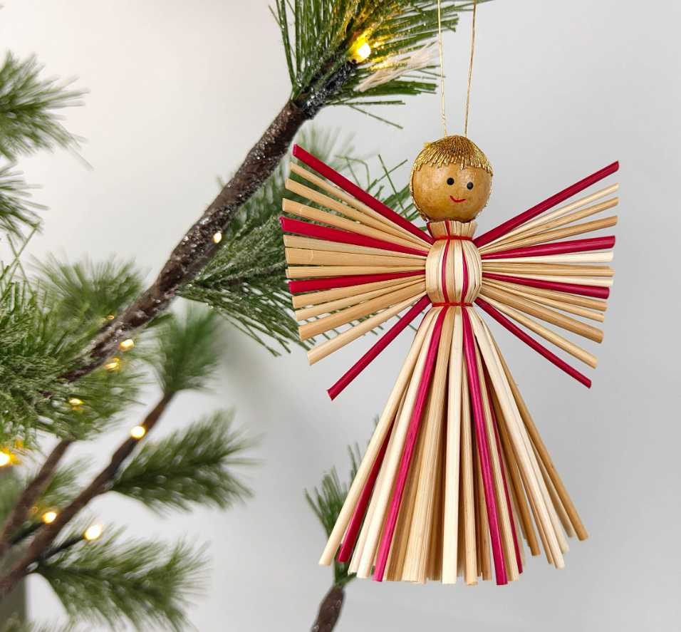 Straw Angel Tree Decoration