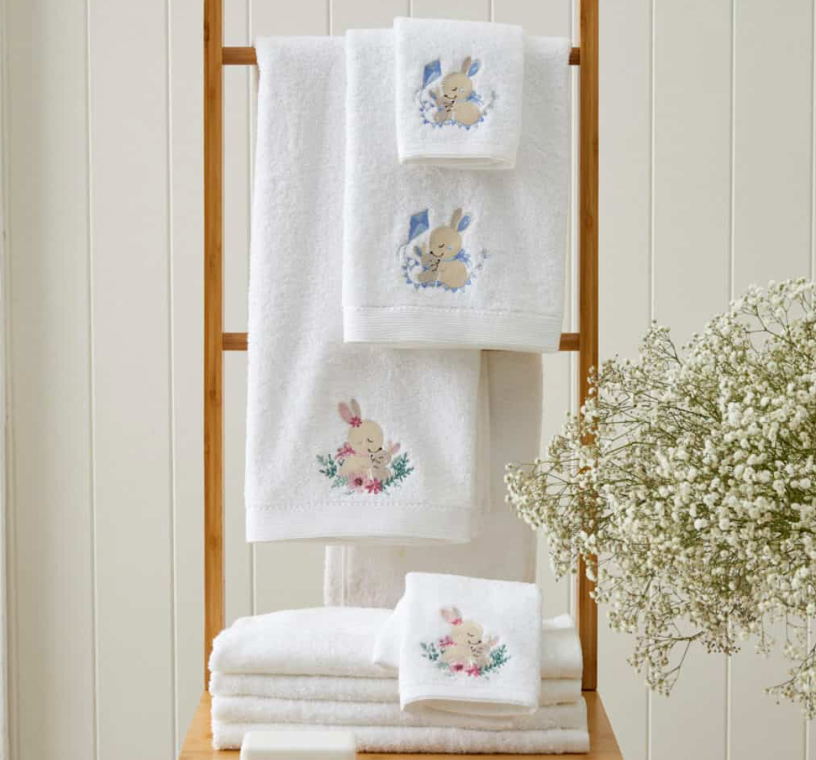 Blue Bunny Bath Set
