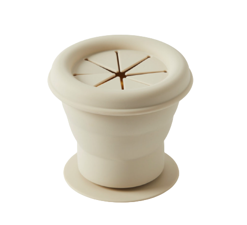 Almond Silicone Collapsible Snack Cup