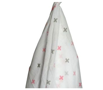 Pink Cross Muslin Wrap