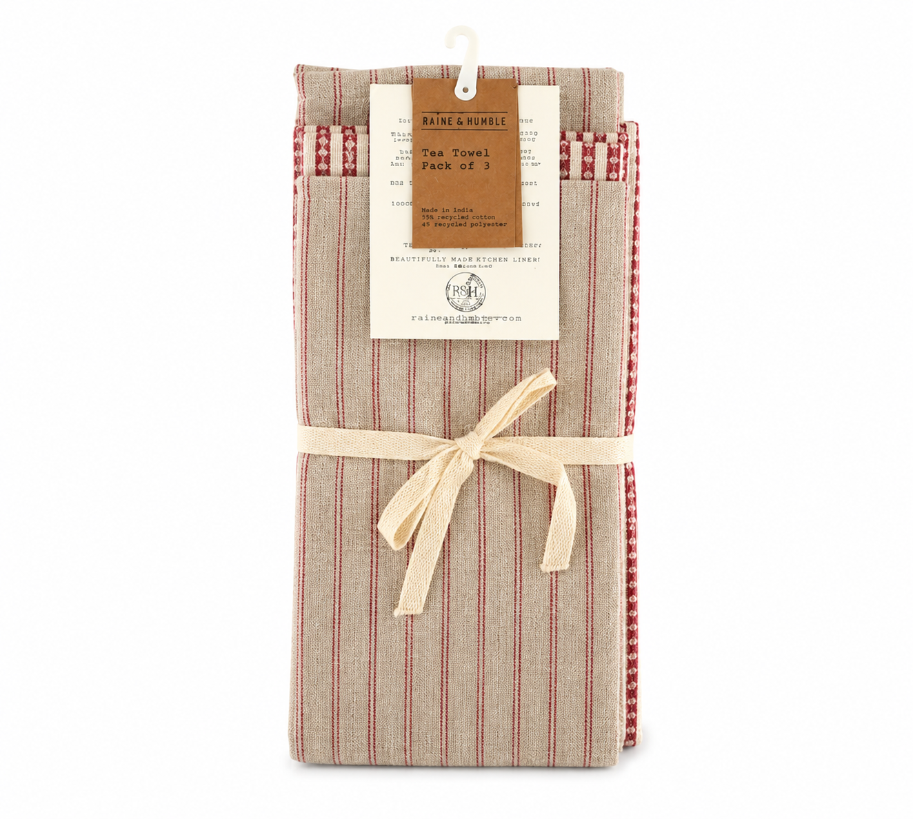 Raine & Humble Cherry Red Teatowel Pk3
