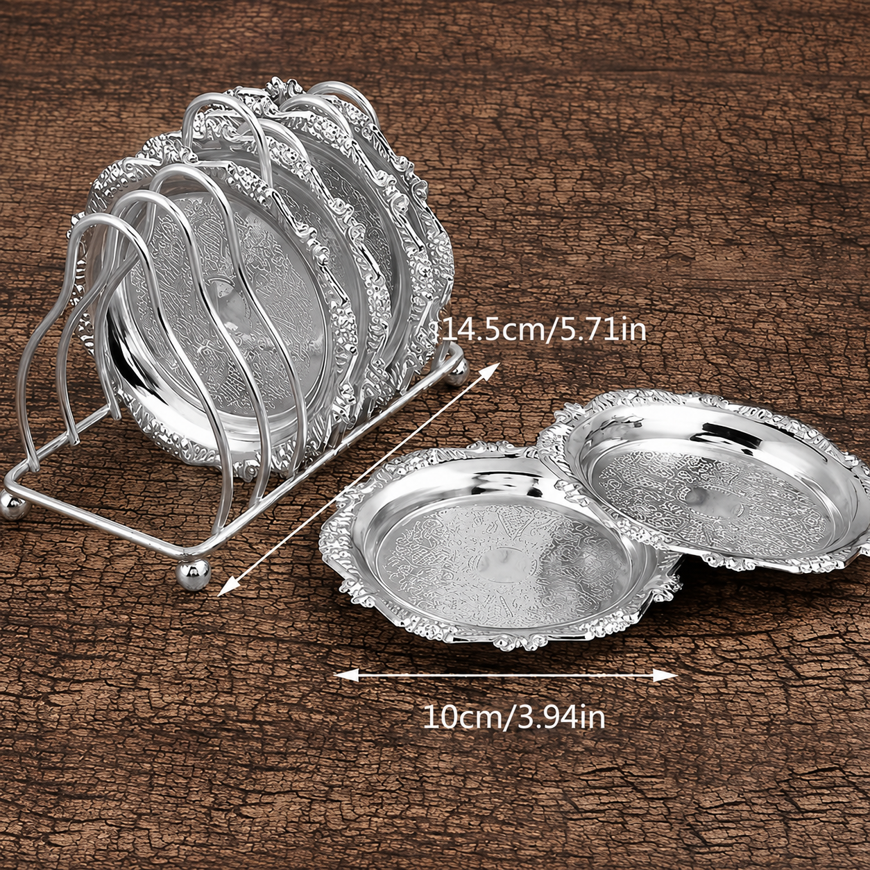 Polished Coasters & Stand