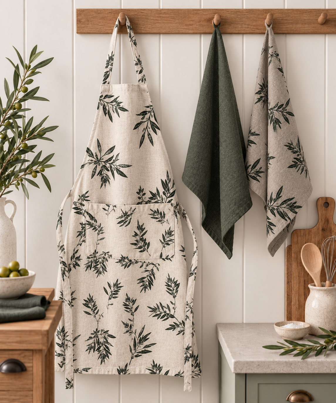 Raine & Humble Olive Branch 2pk Tea Towels