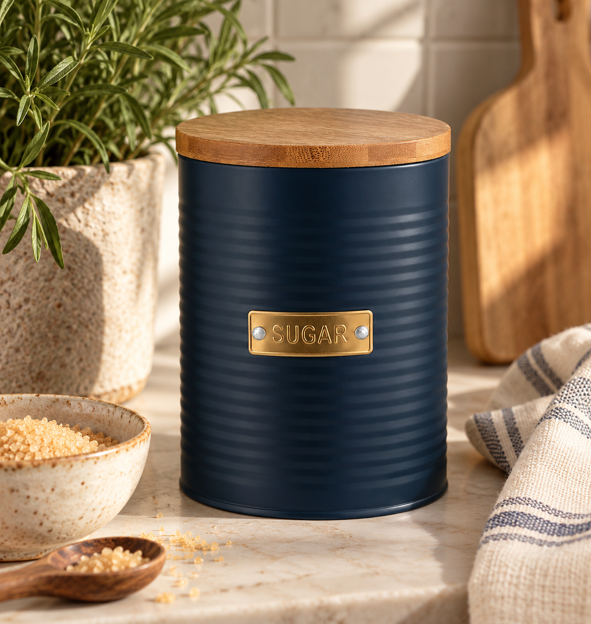 Navy Typhoon Living Sugar Canister