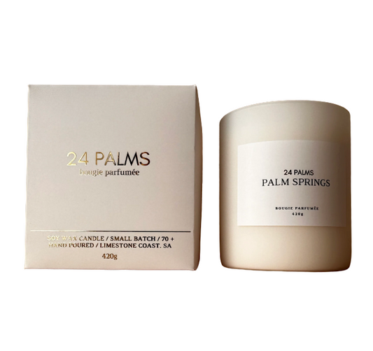 24 Palms Palm Springs Candle