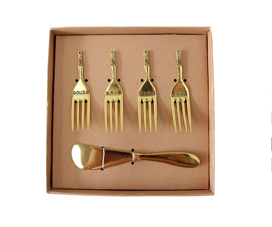 Brass Spreader & Fork Set