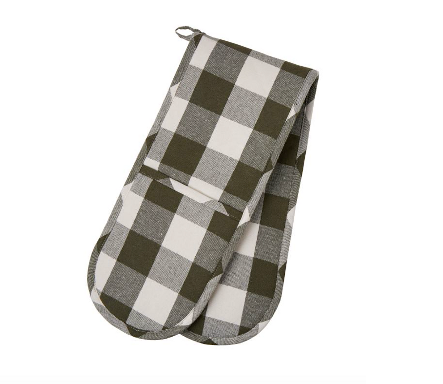 Green Check Double Oven Glove