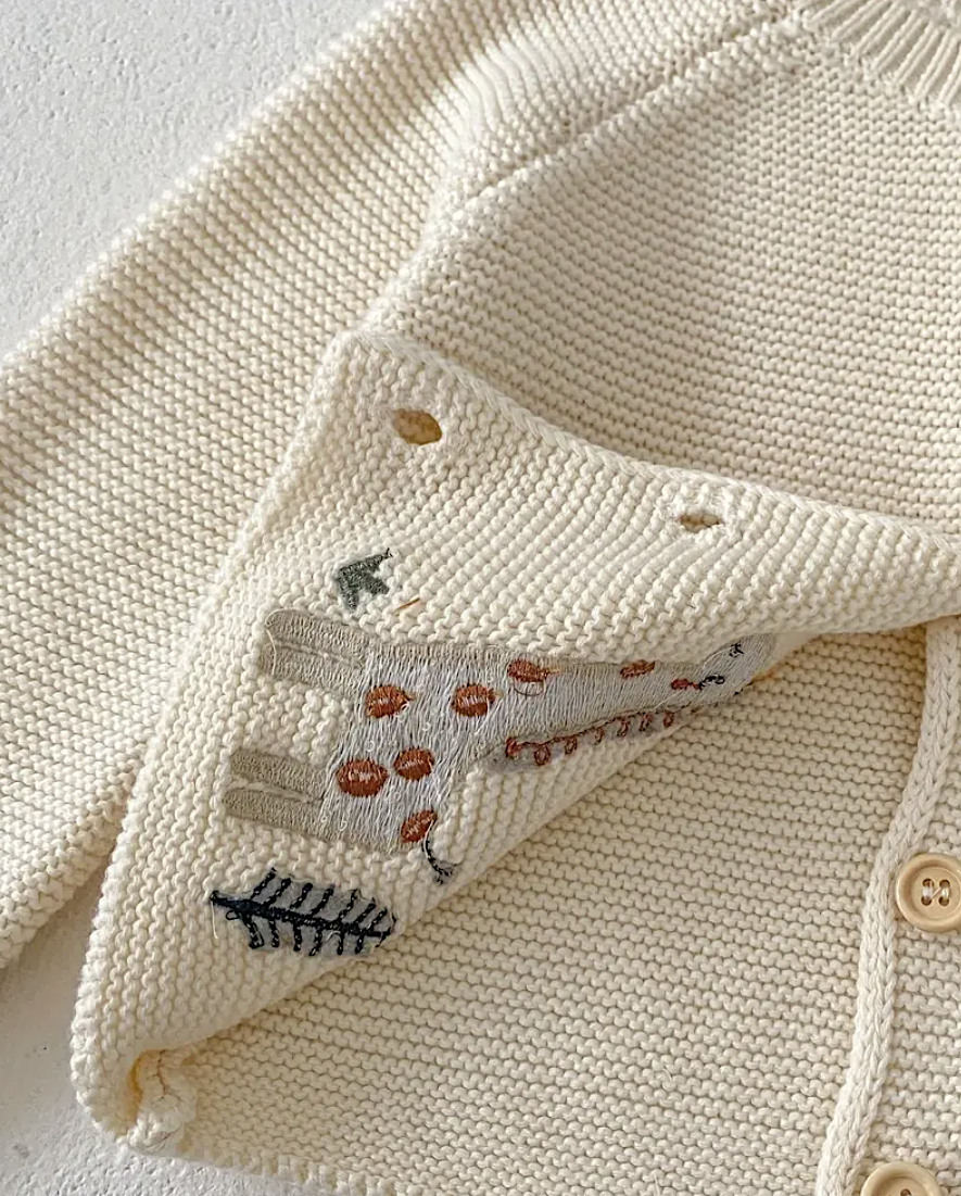 Animal Cream Cardigan