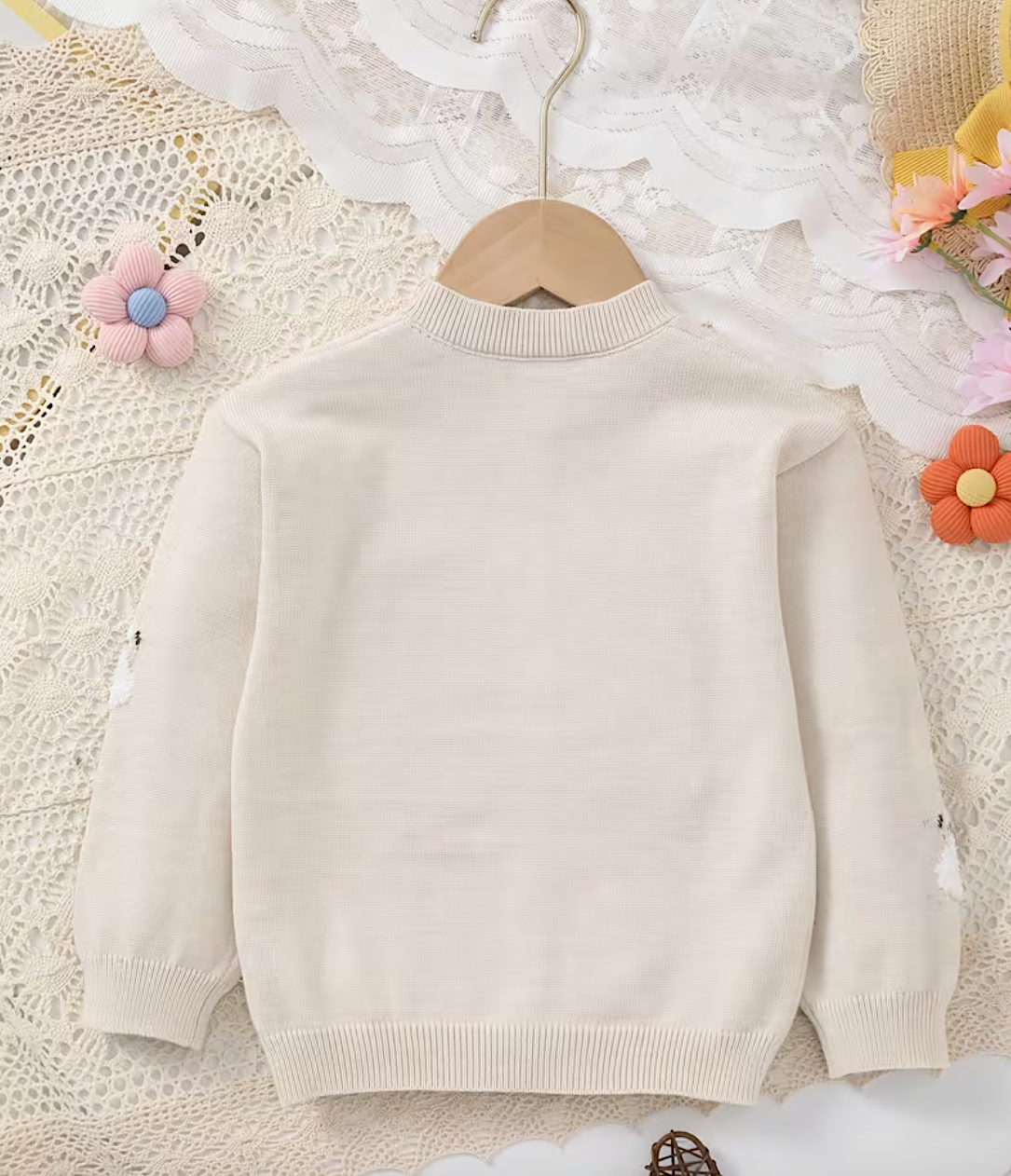 Knitted Baby Sheep Cardigan
