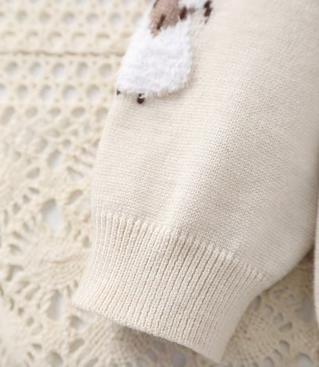 Knitted Baby Sheep Cardigan
