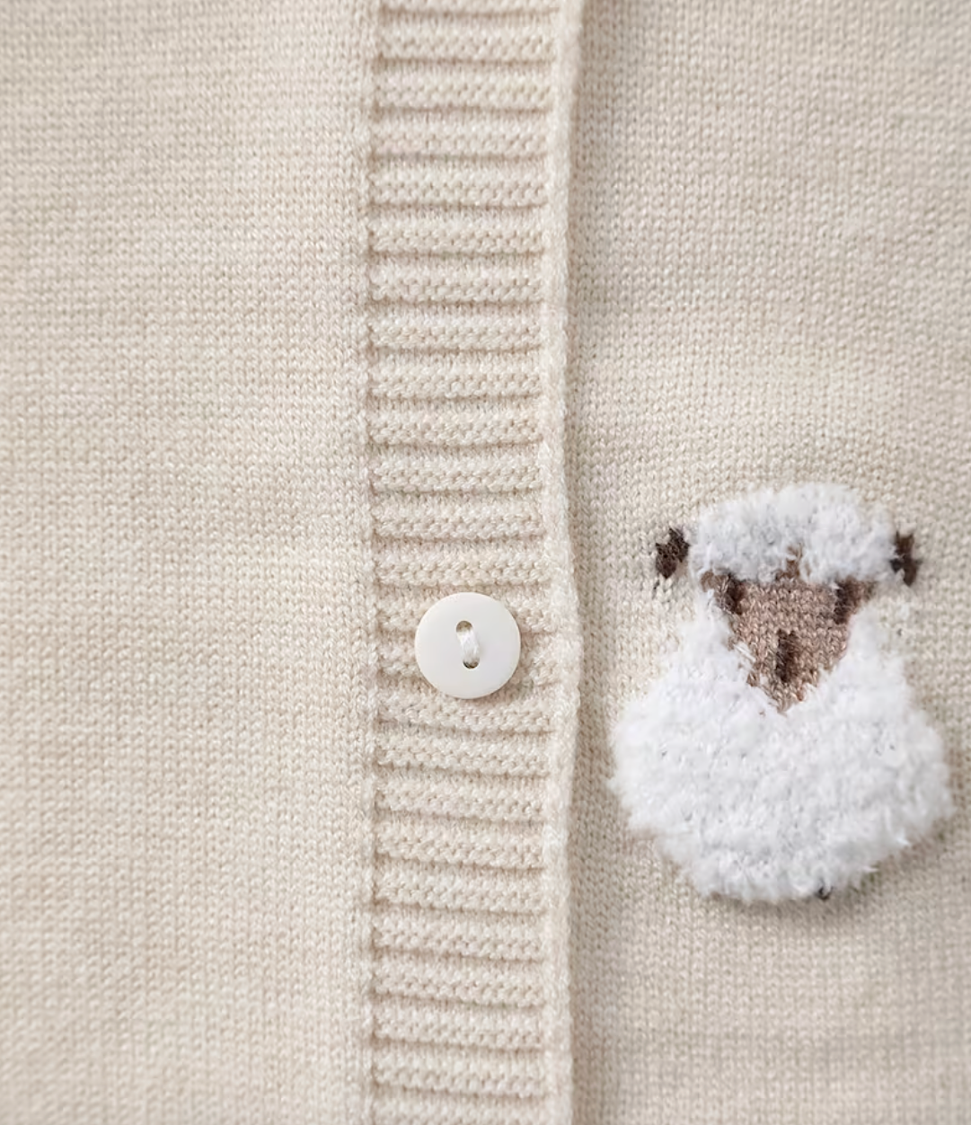 Knitted Baby Sheep Cardigan