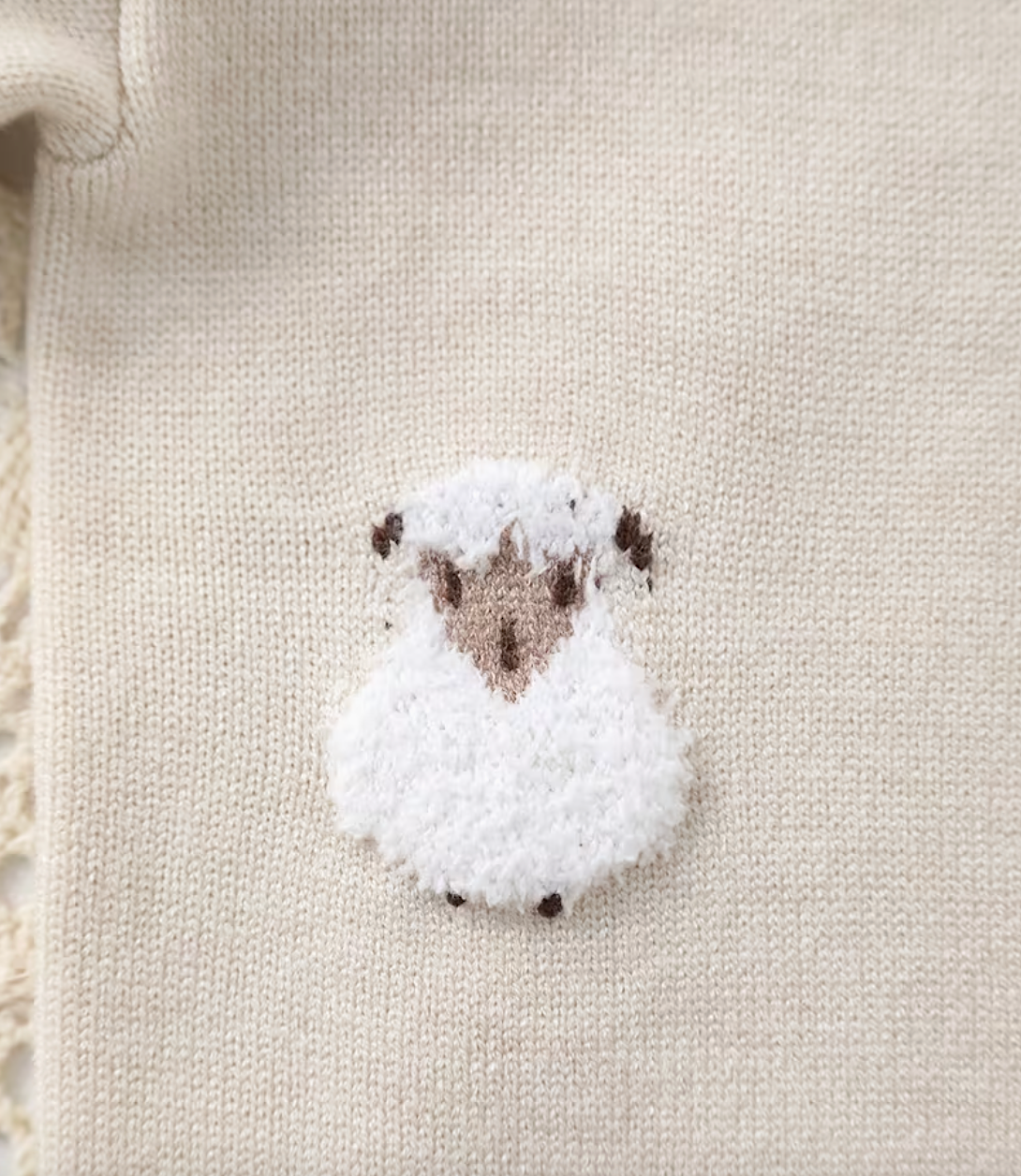 Knitted Baby Sheep Cardigan