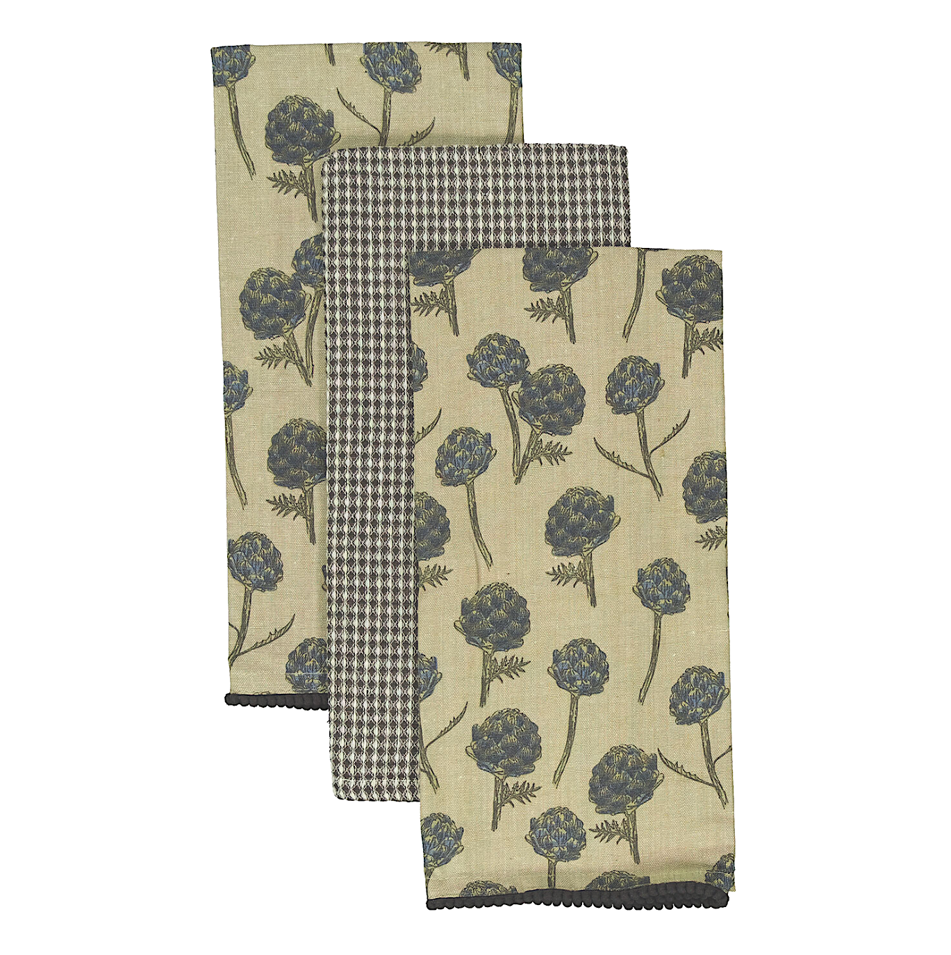 Raine & Humble 3pk Tea Towels - Artichoke