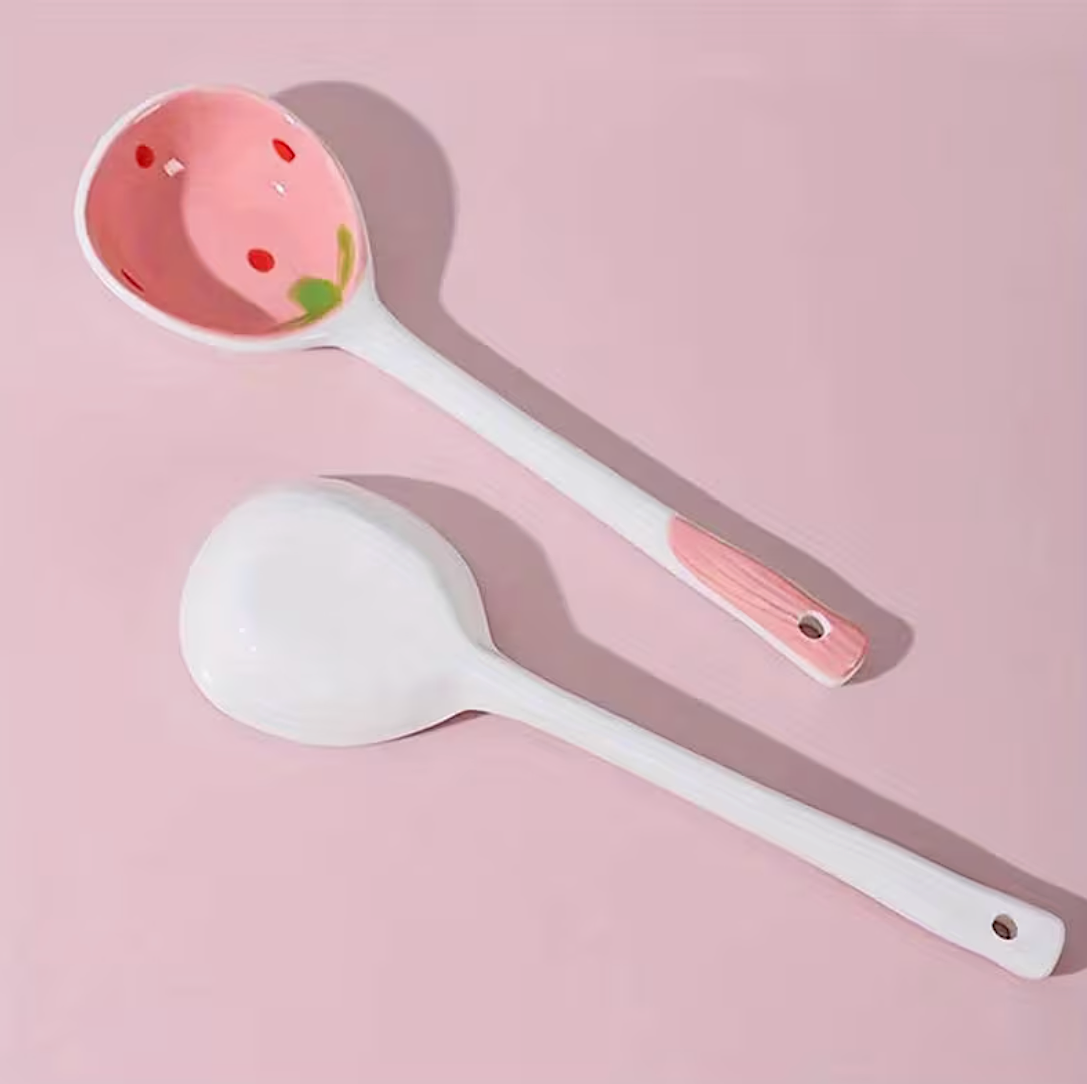 Strawberry Ceramic Soup Spoon