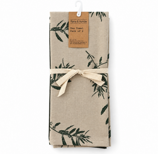 Raine & Humble Olive Branch 2pk Tea Towels