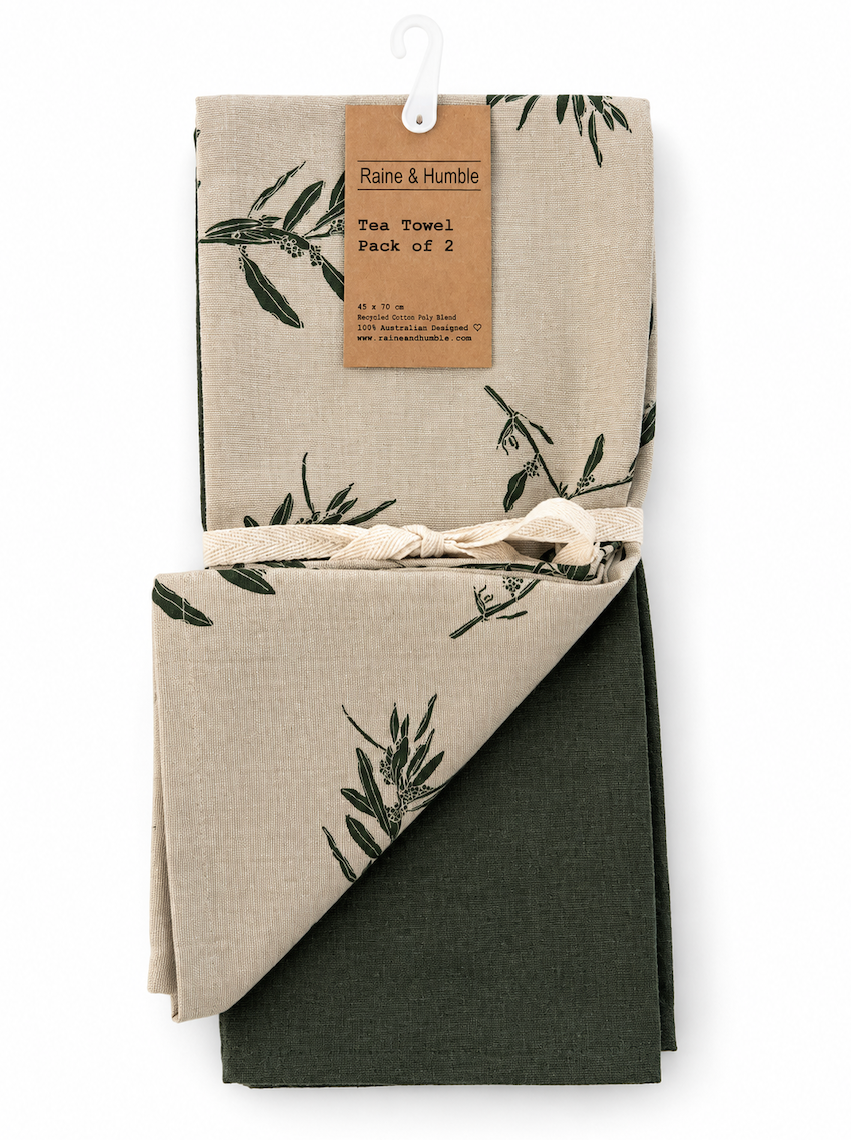 Raine & Humble Olive Branch 2pk Tea Towels