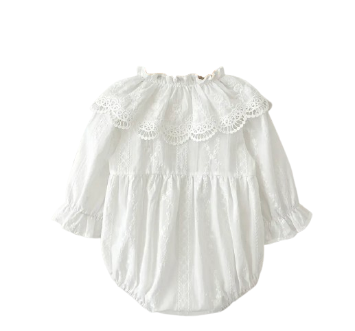 White Peter Pan Romper