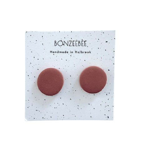 Bonzeebee Brown Circle Earrings