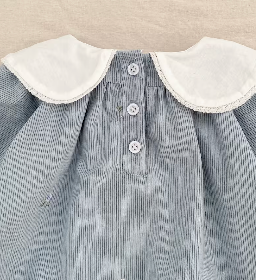 Embroidered Blue Baby Dress