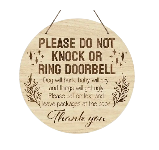 Shhh Baby Door Sign