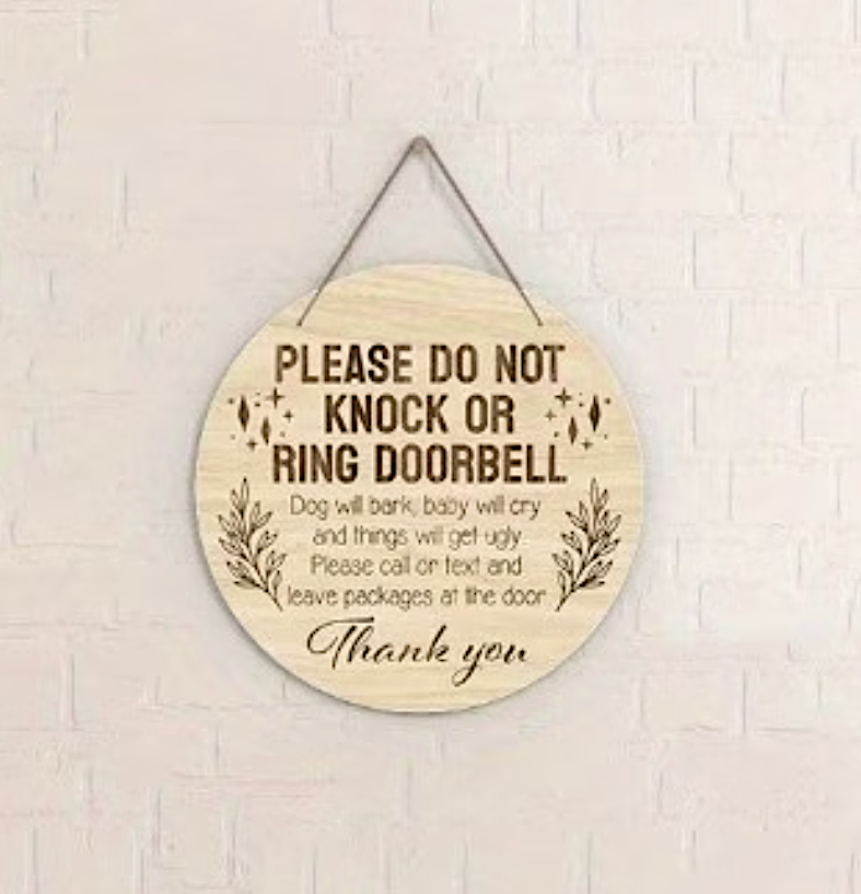 Shhh Baby Door Sign