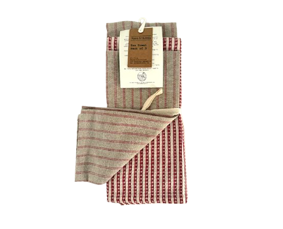 Raine & Humble Cherry Red Teatowel Pk3