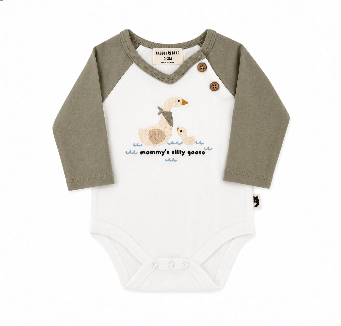 Rabbit + Bear Silly Goose Onesie