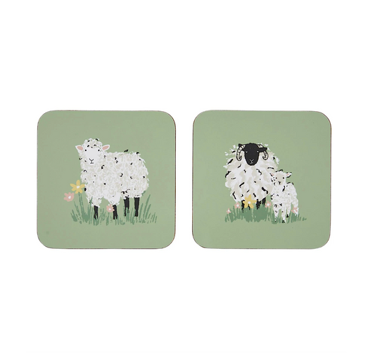 Woolley Sheep 4pk Coasters