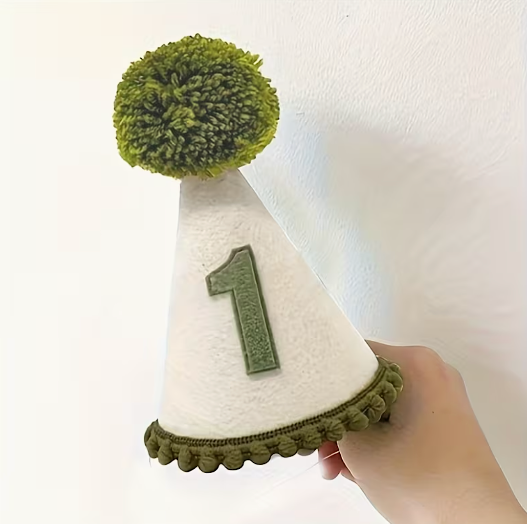 Green 1st Birthday Hat